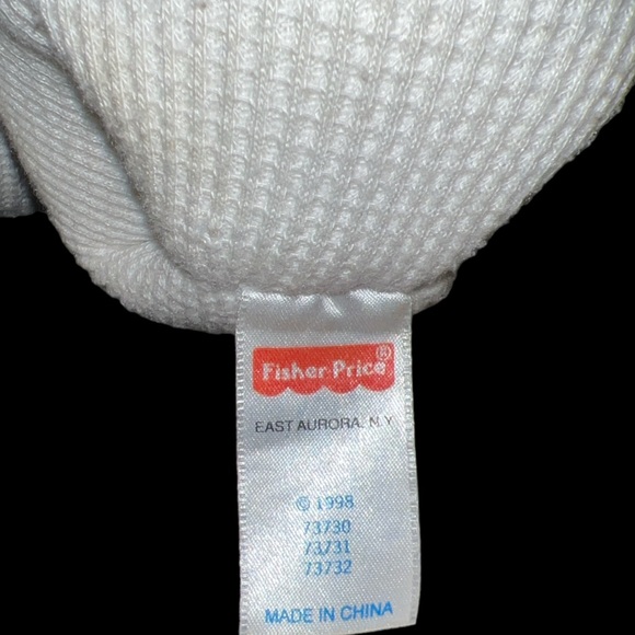 Vtg 1998  FISHER PRICE PLUSH COZIES THERMAL WAFFLE rabbit lovey teether - Picture 3 of 3